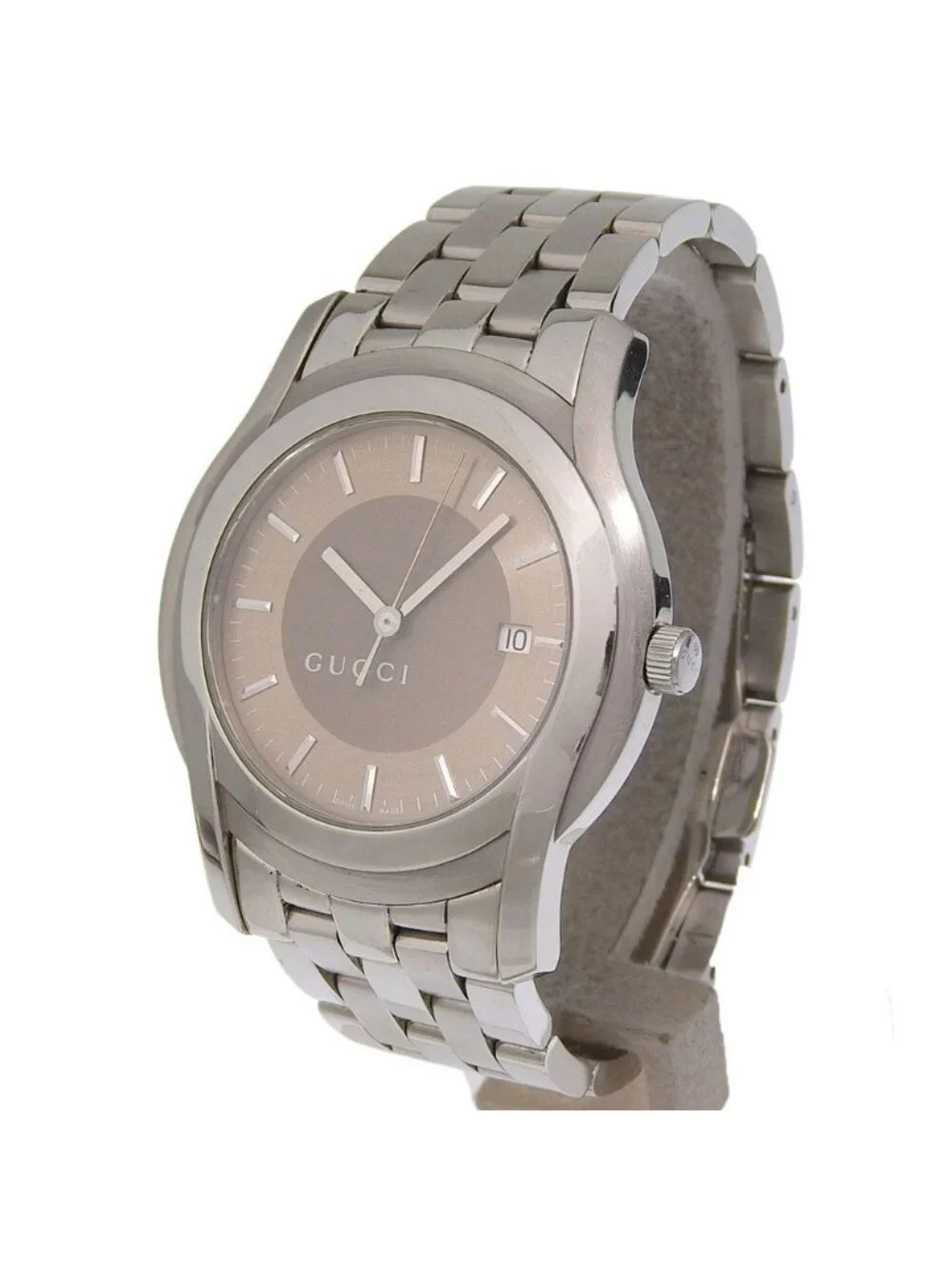 Gucci Class Stainless Steel Quartz Analog Display Silver Dial Watch